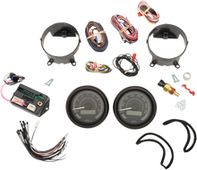 DAKOTA DIGITAL MVX-8K Series Analog/Digital 2-Gauge Kit - Black Bezel - Black Face with Gray Background MVX-8200-KG-K