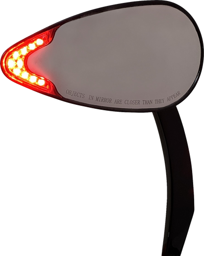 CUSTOM DYNAMICS Mirrors - Side View - with LED Turn Signal - Black - Pair CD-MIR-PLUG-B
