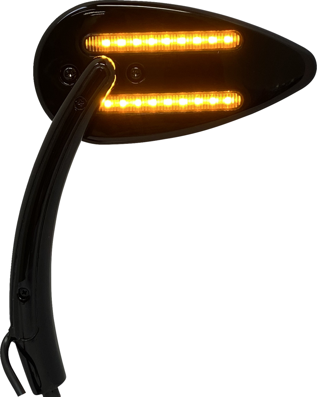 CUSTOM DYNAMICS Mirrors - Side View - with LED Turn Signal - Black - Pair CD-MIR-PLUG-B