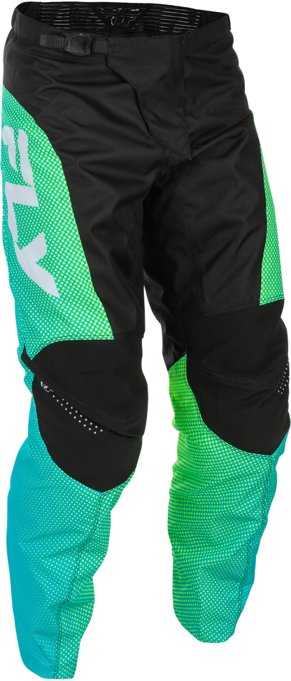 F 16 Pants Aqua/Black/White Sz 34