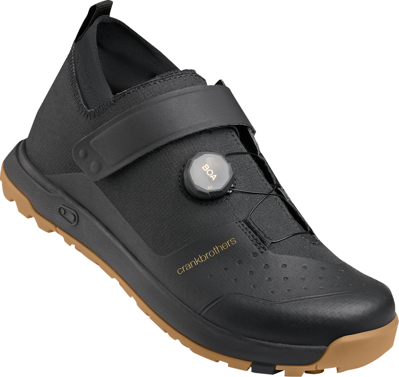 CRANKBROTHERS Mallet Trail BOA® Clip-In Shoes - Black/Gold - US 8.5 MTB41080A085