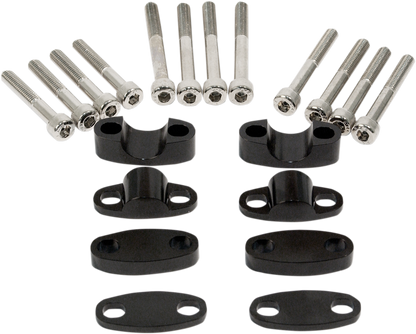 EMGO Aluminum Handlebar Riser Kit - 7/8" - Black 23-09371