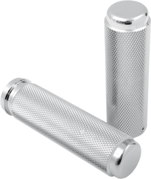 PINGEL Billet Grips - Knurled - TBW - Chrome 62197