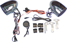 J & M Self-Amplified Speaker Kit - Handlebar Mount - Bluetooth MHAS-BLU3