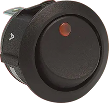 SHOW CHROME Illuminated Switch - Amber - Round 16-28