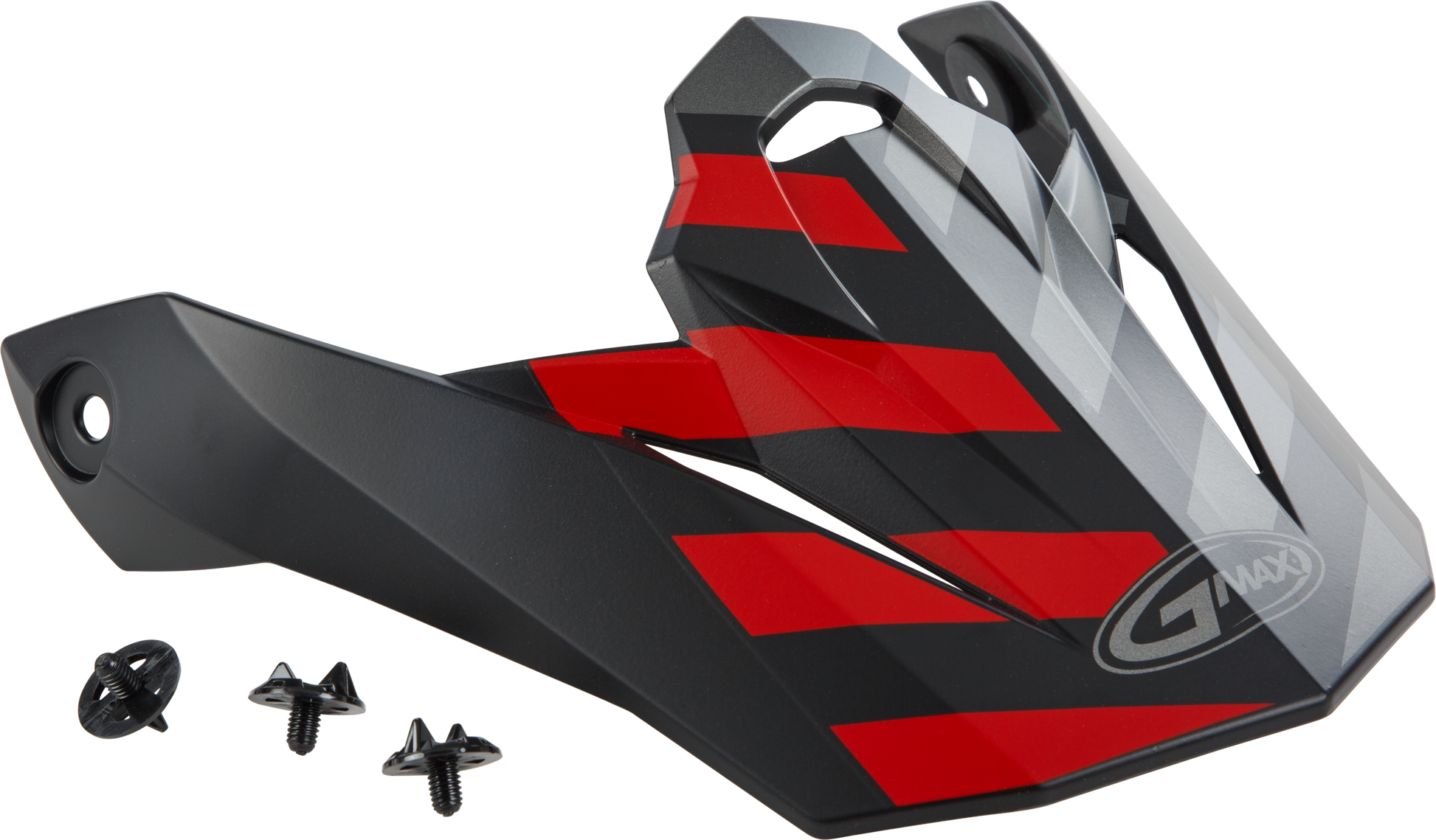 Visor W/Screws Fame Mx 86 Matte Black/Red/Silver