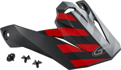 Visor W/Screws Fame Mx 86 Matte Black/Red/Silver