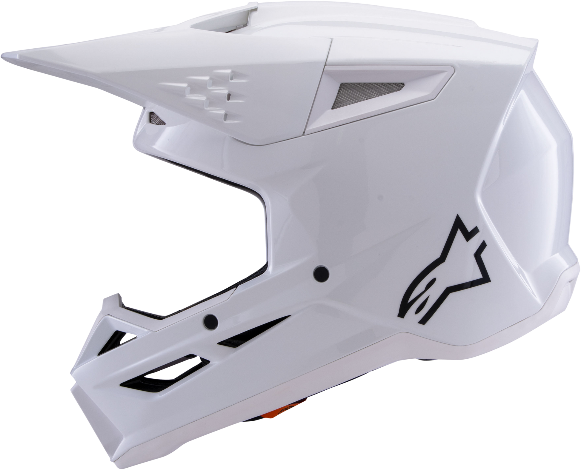 Sm3 Solid Helmet White Glossy Md
