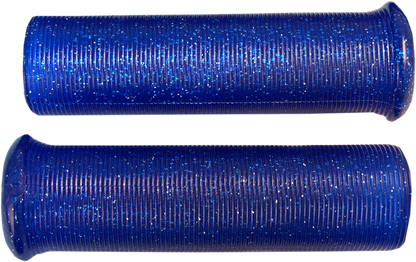 EMGO Star Fire Flake Grips - Retro - Metal - 1" - Blue 42-21113
