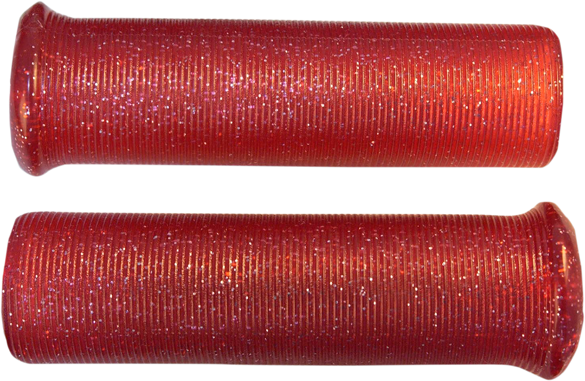 EMGO Star Fire Flake Grips - Retro - Metal - 1" - Red 42-21114