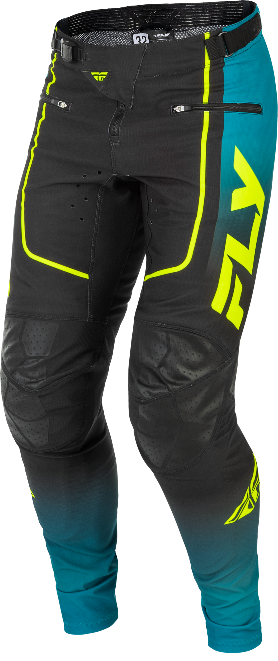 Rayce Bicycle Pants Teal/Black/Lime Sz 38