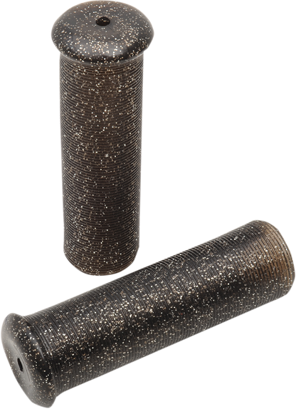 EMGO Star Fire Flake Grips - Retro - Metal - 7/8" - Black 42-21120
