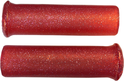 EMGO Star Fire Flake Grips - Retro - Metal - 7/8" - Red 42-21124
