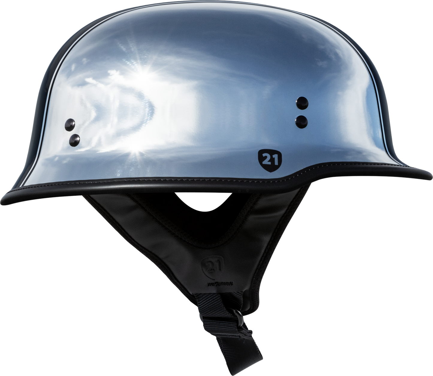 9mm German Beanie Helmet Chrome Lg