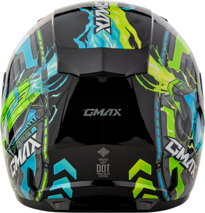 Gm 49y Charge Helmet Black/Blue/Green Yl