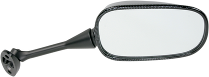 EMGO Mirror - Side View - Black/Carbon Fiber - Rectangle - Right - Honda 20-35223