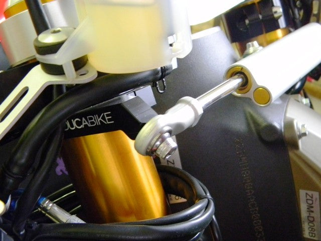 DBK Special Parts (Ducabike) Steering Damper Mount for the Ducati Panigale 1299 / 1199 with Marzocchi 57mm diameter forks