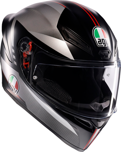 AGV K1 S Helmet - Lap - Matte Black/Gray/Red - Small 2118394003-034-S