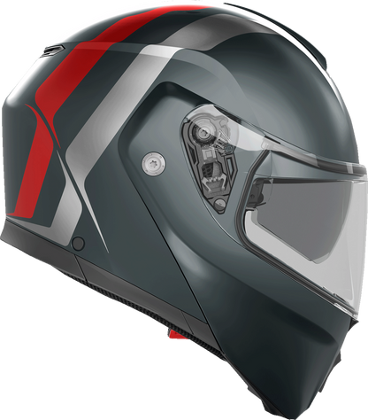 AGV Streetmodular Helmet - Resia - Matte Gray/Silver/Red - Large 2118296002006L