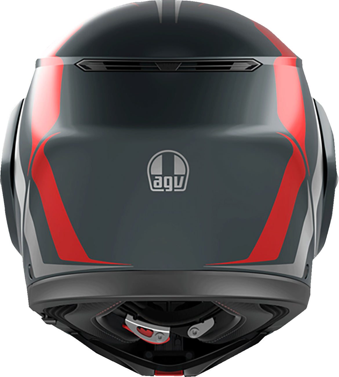 AGV Streetmodular Helmet - Resia - Matte Gray/Silver/Red - Medium 2118296002006M