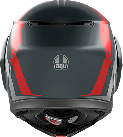 AGV Streetmodular Helmet - Resia - Matte Gray/Silver/Red - Medium 2118296002006M