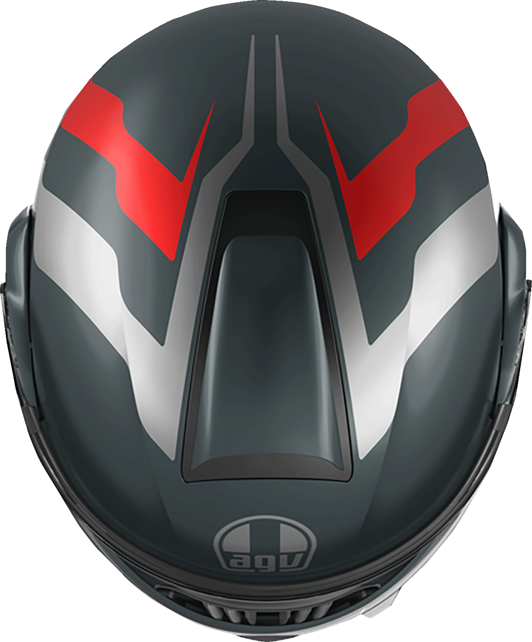 AGV Streetmodular Helmet - Resia - Matte Gray/Silver/Red - Small 2118296002006S