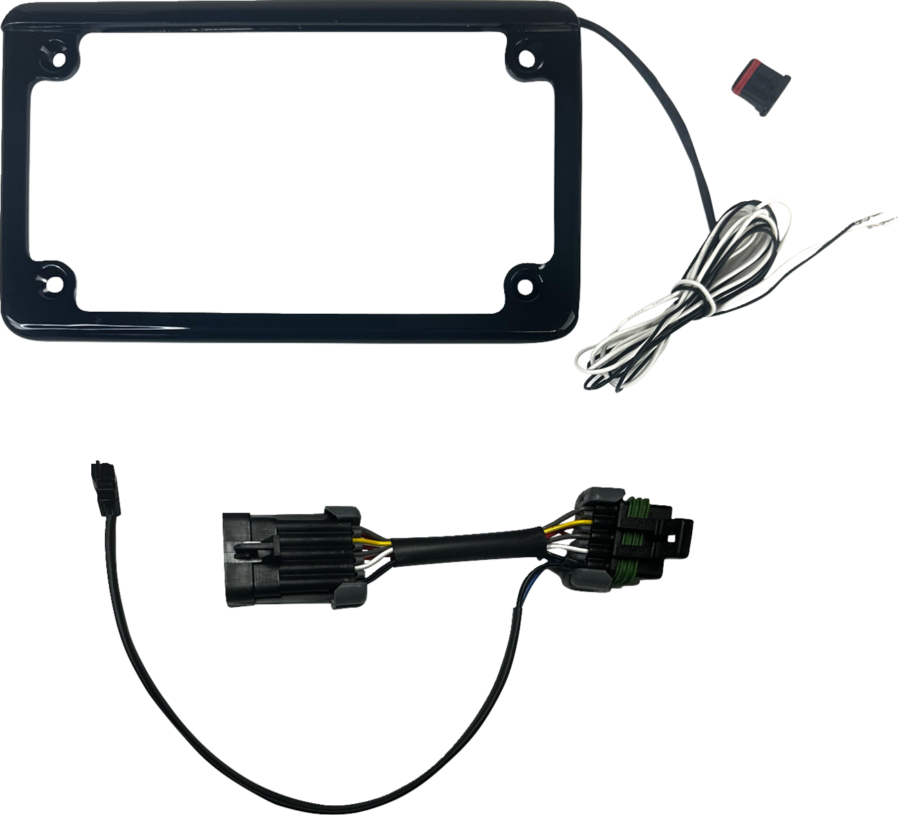 CUSTOM DYNAMICS Lighted License Plate Frame - Gloss Black - RZR Pro CD-LPF-RZRPRO