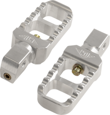 JOKER MACHINE Serrated Stubby Foot Pegs - Silver - Indian 08-642-8