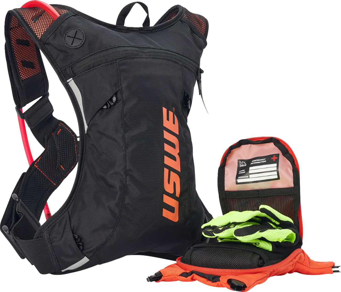 USWE Moto Hydration Pack - 3L - Factory Orange/Black 5203090038