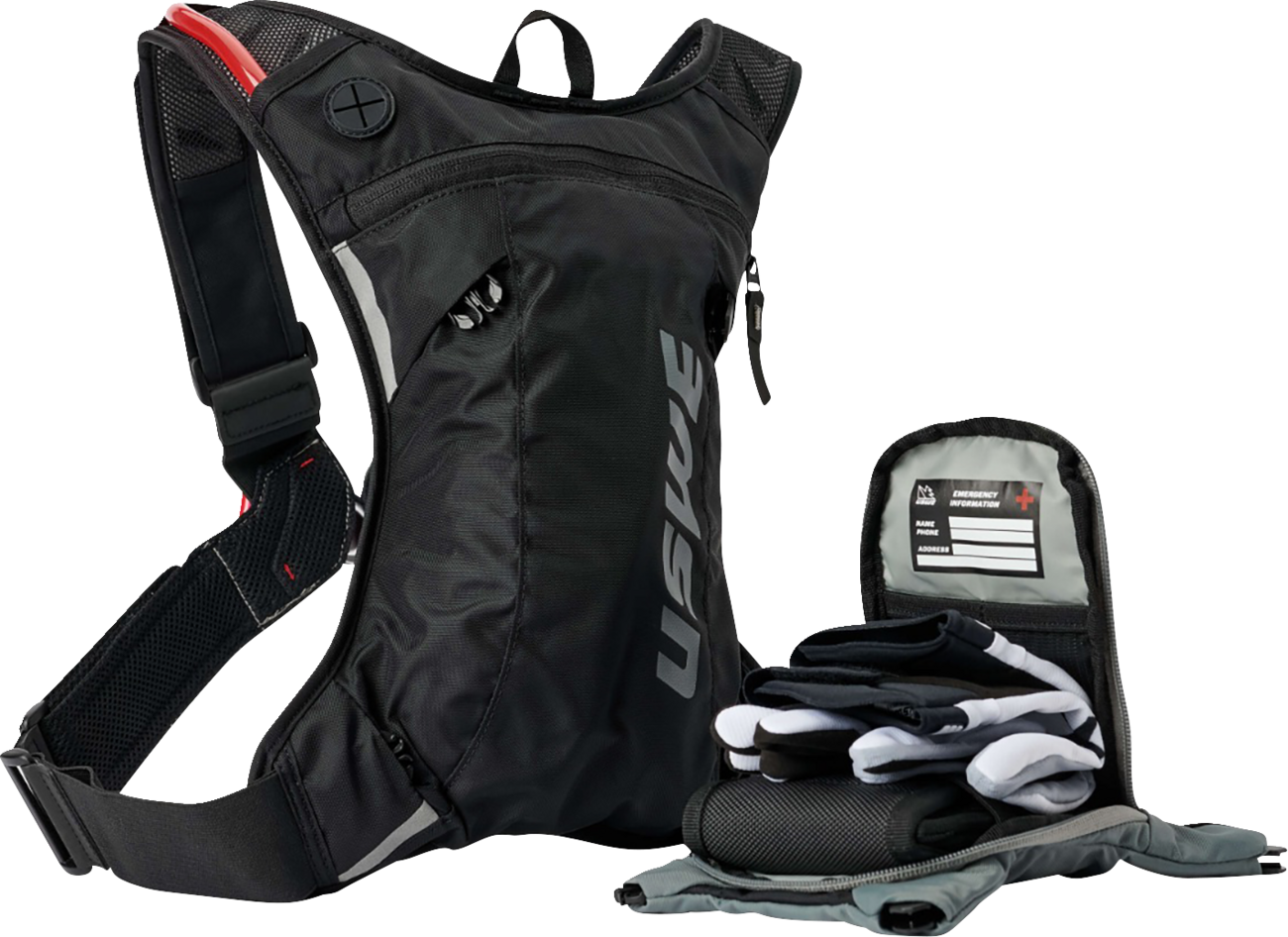 USWE Moto Hydration Pack - 3L - Carbon Black/Gray 5203085001