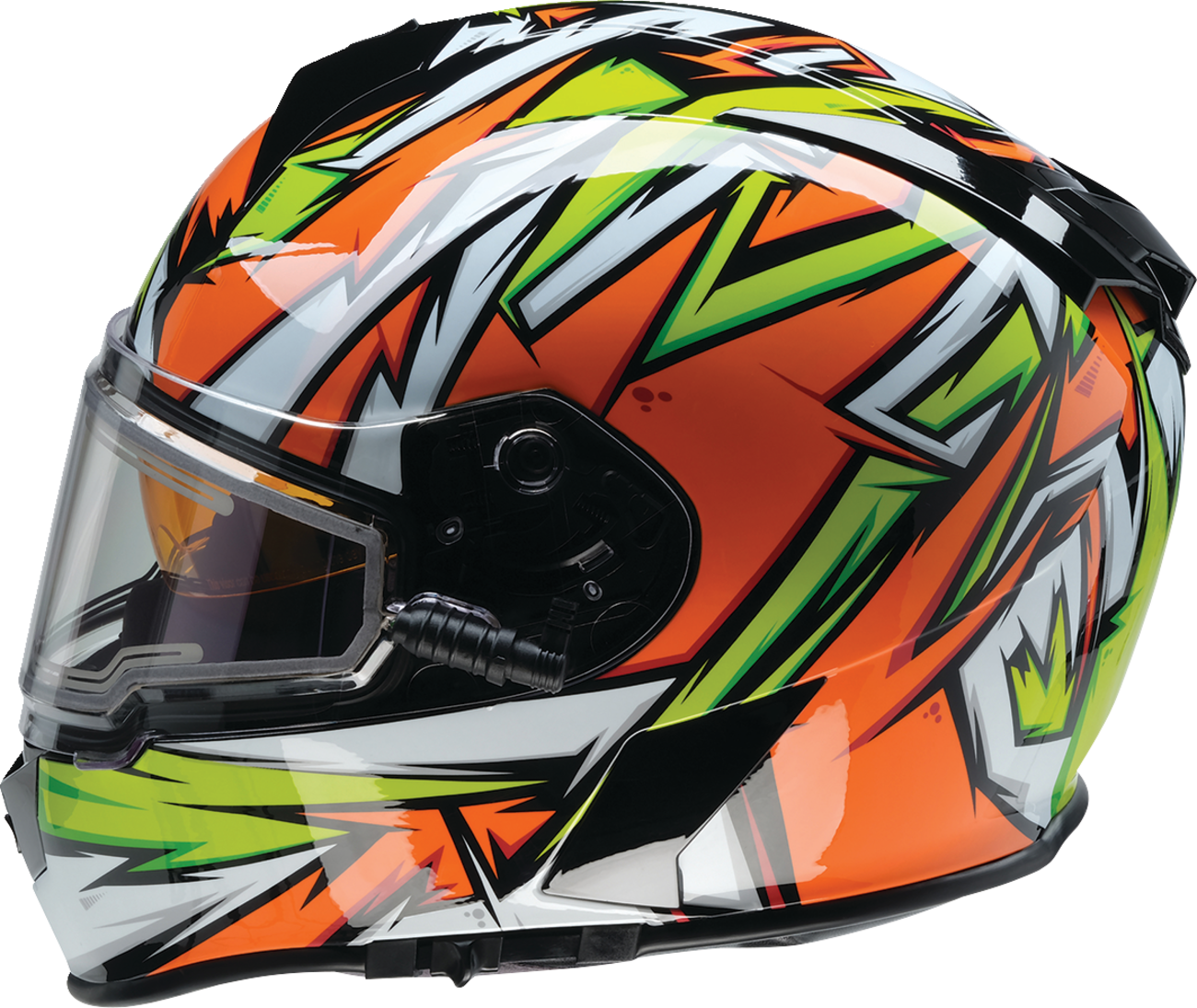 Z1R Warrant Snow Helmet - Neuron - Orange/Green - Medium 0101-17225