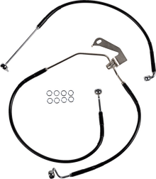 DRAG SPECIALTIES Brake Line - Rear - Non-ABS - Black 640232-BLK