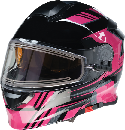 Z1R Solaris 2.0 Helmet - First Tracks - Electric - Dual Pane - Black/Pink - Medium 0120-0845
