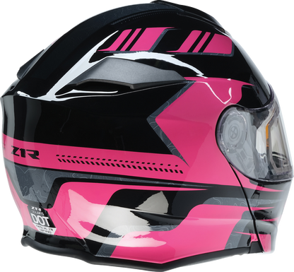 Z1R Solaris 2.0 Helmet - First Tracks - Electric - Dual Pane - Black/Pink - Large 0120-0846