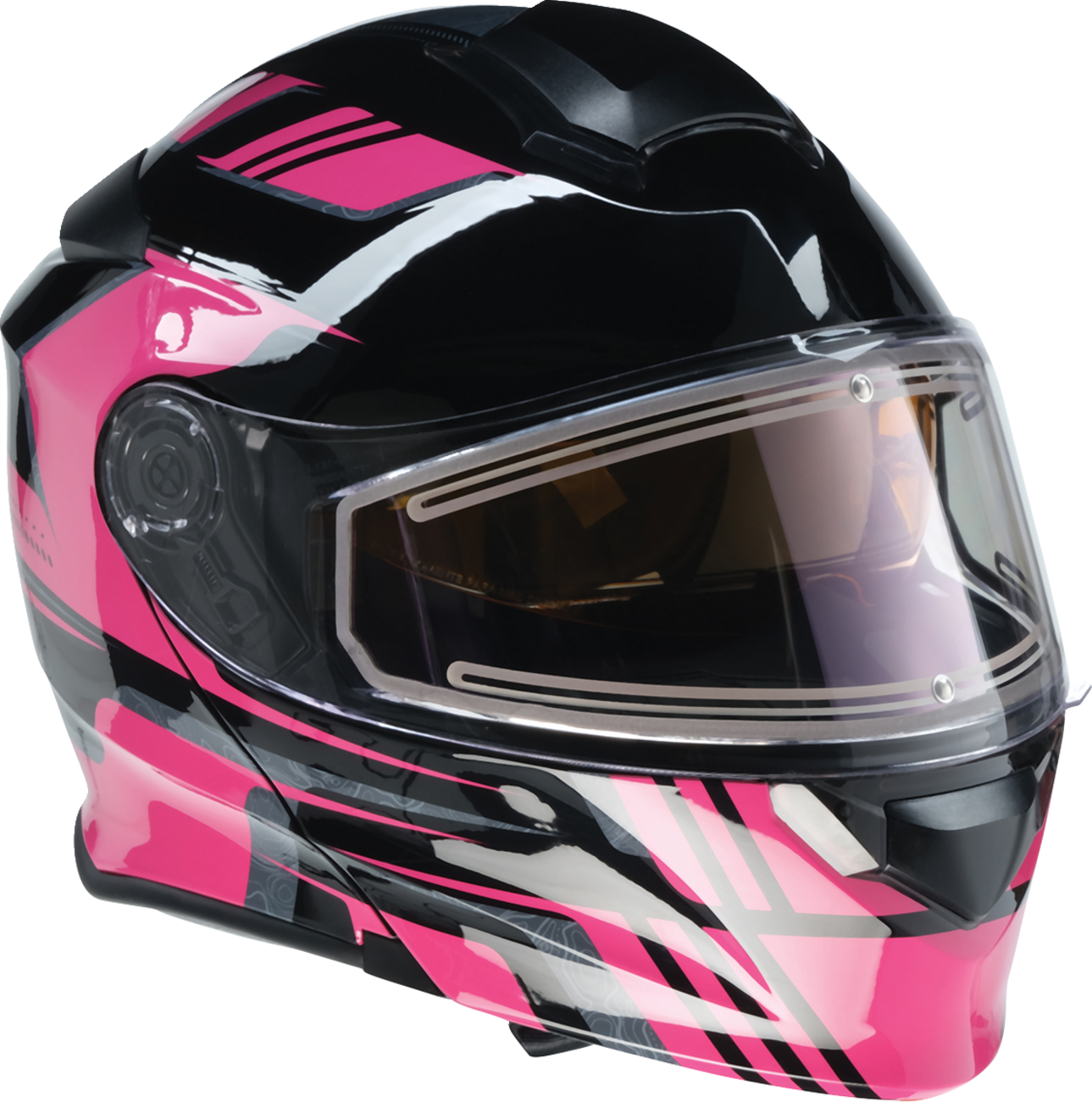 Z1R Solaris 2.0 Helmet - First Tracks - Electric - Dual Pane - Black/Pink - Large 0120-0846