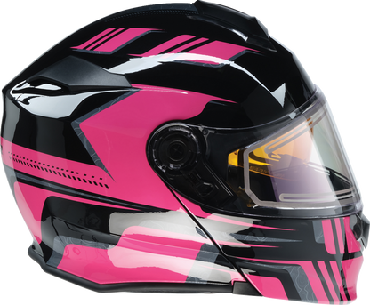 Z1R Solaris 2.0 Helmet - First Tracks - Electric - Dual Pane - Black/Pink - 2XL 0120-0848
