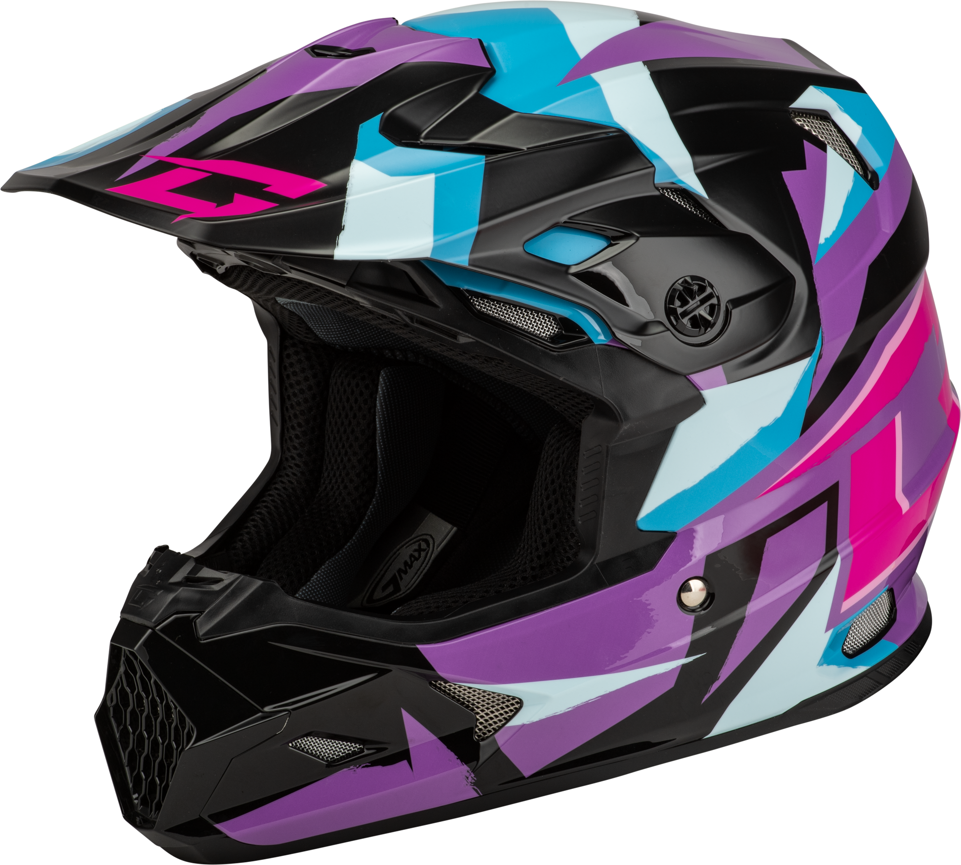 Mx 96 Splinter Helmet Black/Purple/Blue Xs