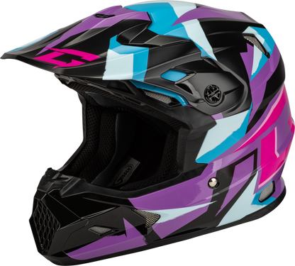 Mx 96 Splinter Helmet Black/Purple/Blue Lg