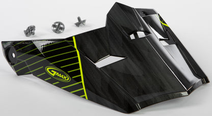 Visor W/Screws Colfax Mx 46 Black/Hi Vis Yellow Md 2x