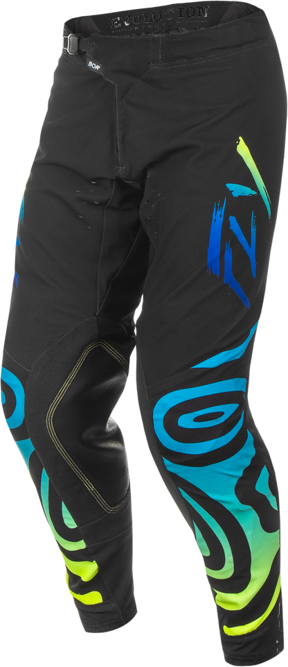 Evolution  Dst Zen Pants Black/Blue/Hi Vis Sz 34