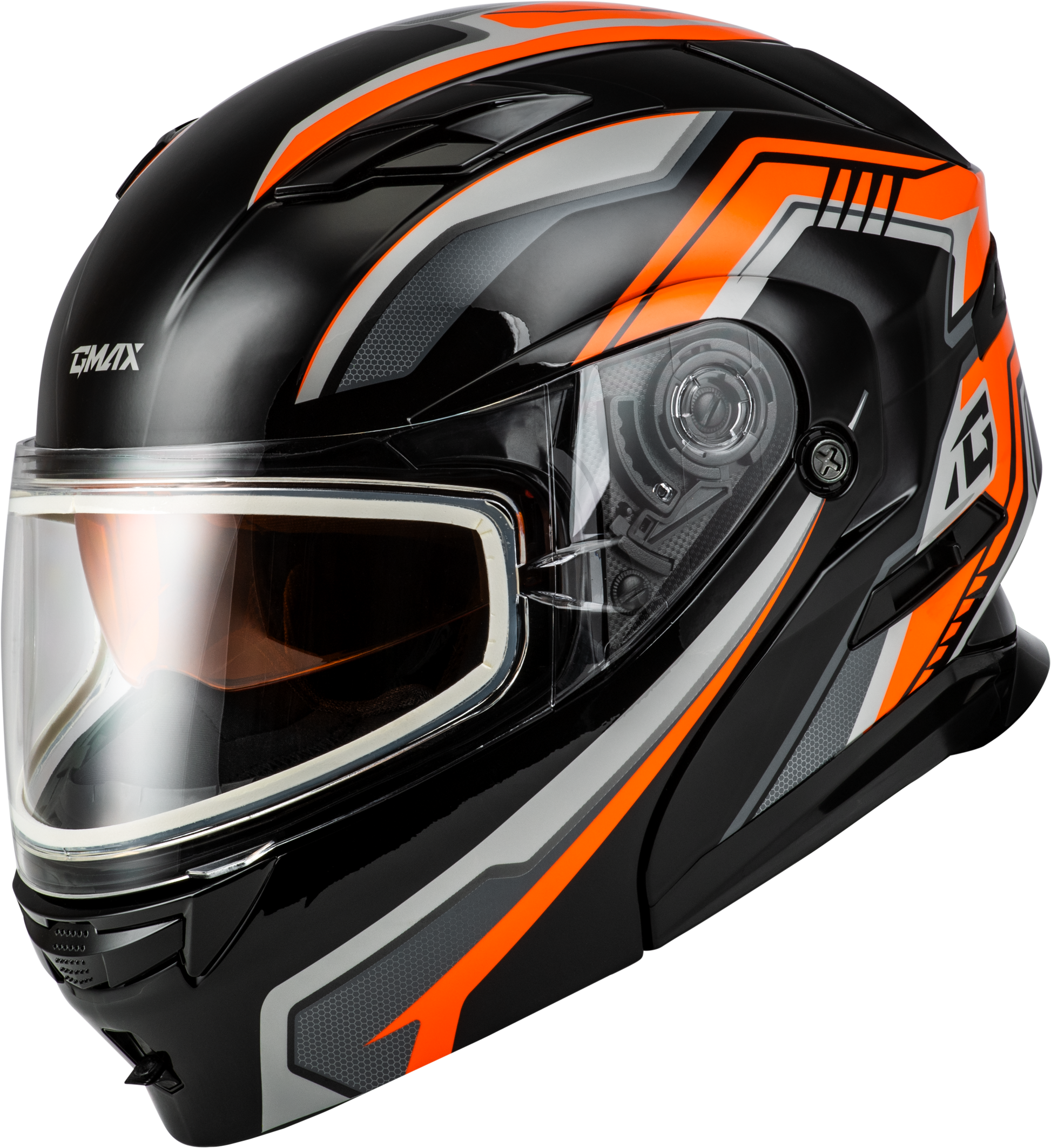 Md 01s Transistor Snow Helmet Orange/Black Md