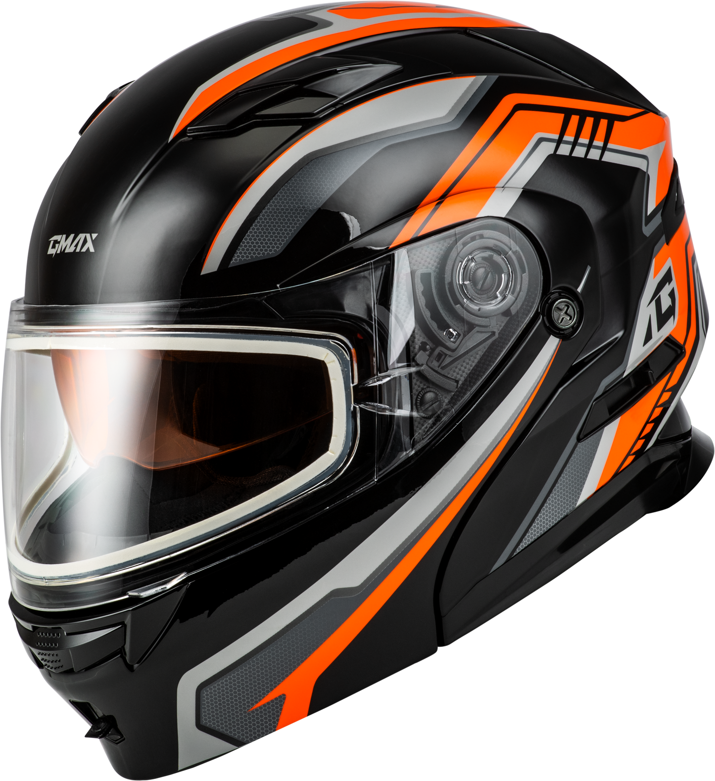 Md 01s Transistor Snow Helmet Orange/Black Sm
