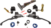 PERFORMANCE MACHINE (PM) CAN-Bus Handlebar Control Kit - Hydraulic - 9/16" Master Cylinder - Black 0062-4025-BM