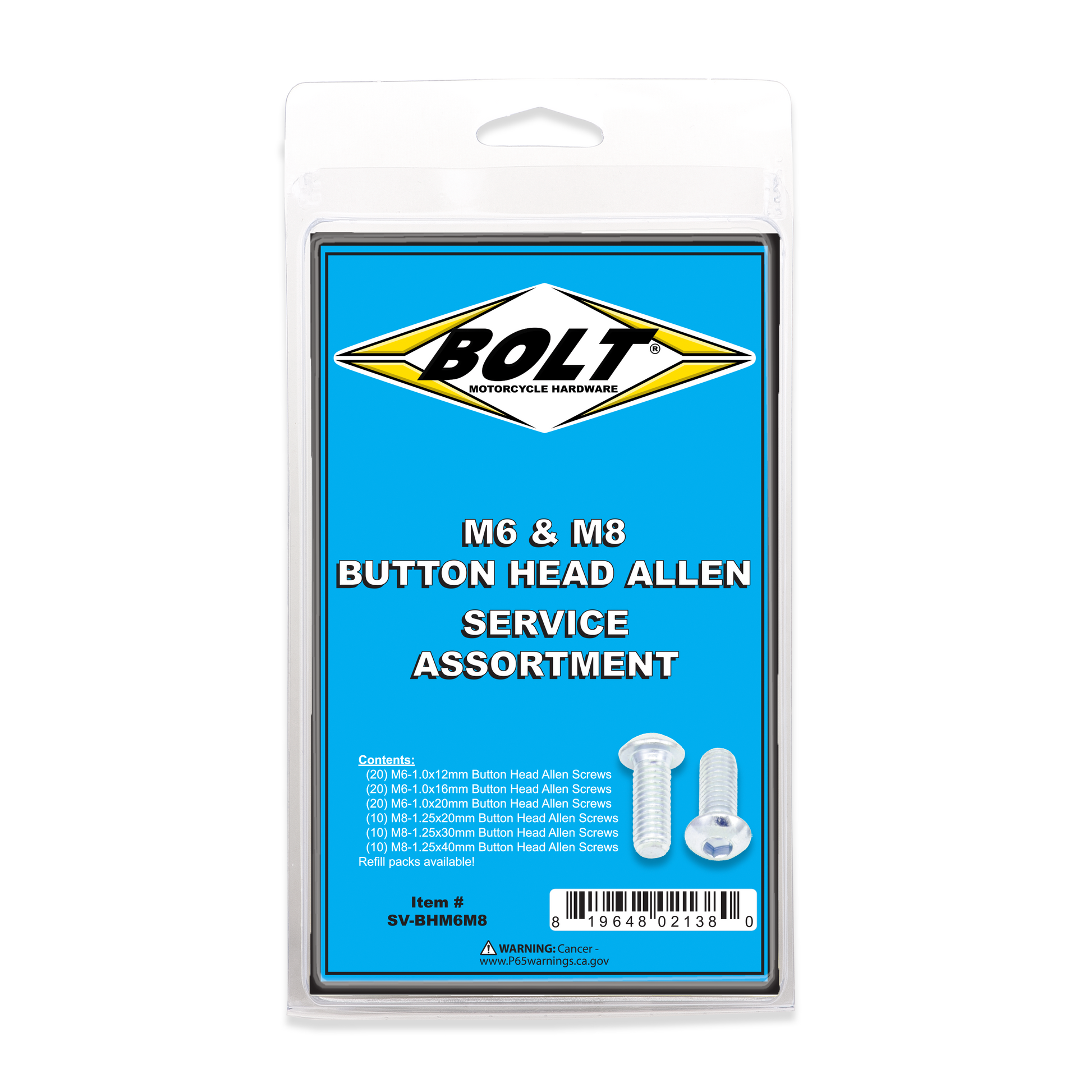 Button Head Allen Bolt Assortment 90 Piece Kit