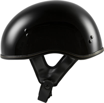 .357 Solid Half Helmet Gloss Black Sm