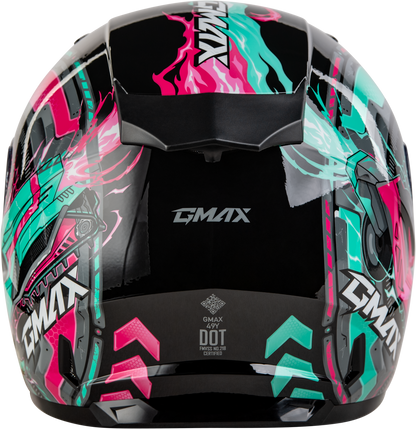 Gm 49y Charge Helmet Black/Pink/Aqua Yl