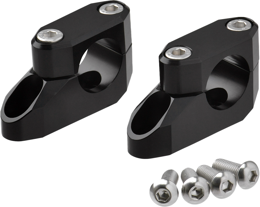 Offset Handlebar Riser Kit 20mm 26mm 22.2/28.6mm Black
