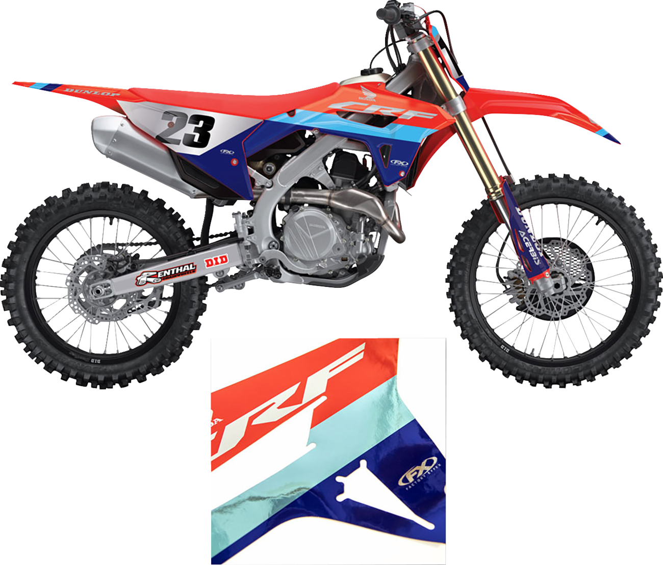 FACTORY EFFEX Candy Chrome Series Shroud/Airbox Graphics Kit - Honda - CRF 250R/450R 27-03304