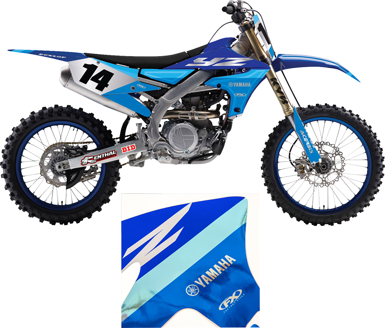 FACTORY EFFEX Candy Chrome Series Trim Graphics Kit - Yamaha - YZ 125/250 27-51202