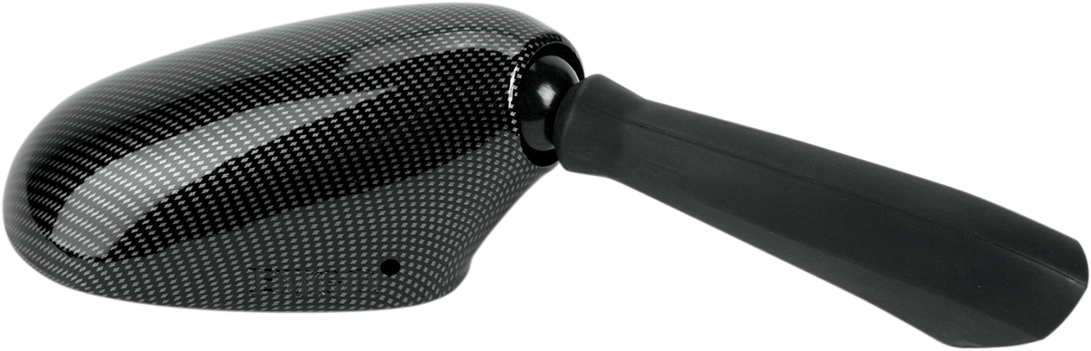 EMGO Mirror - Side View - Black/Carbon Fiber - Rectangle - Right - Suzuki 20-69733
